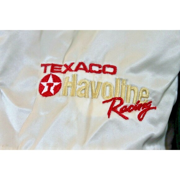 Texaco Havoline Racing Satin Jacket Vintage Black Embroidered Lined Mens Size M - Picture 6 of 12